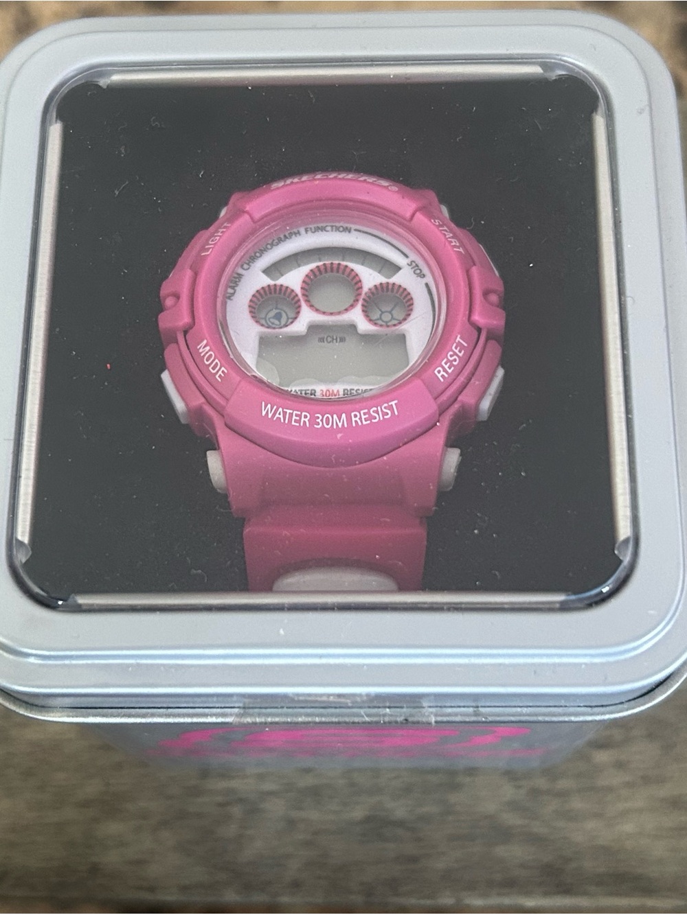 Skechers Pink Digital Sport Watch with White Accents